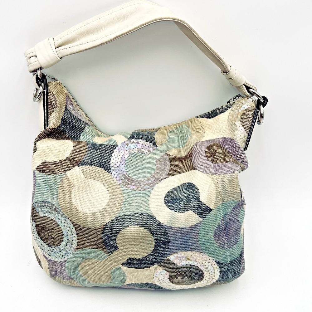 Coach Op Kristin Art Convertible Hobo Bag #14860 Multicolor - Picture 8 of 16